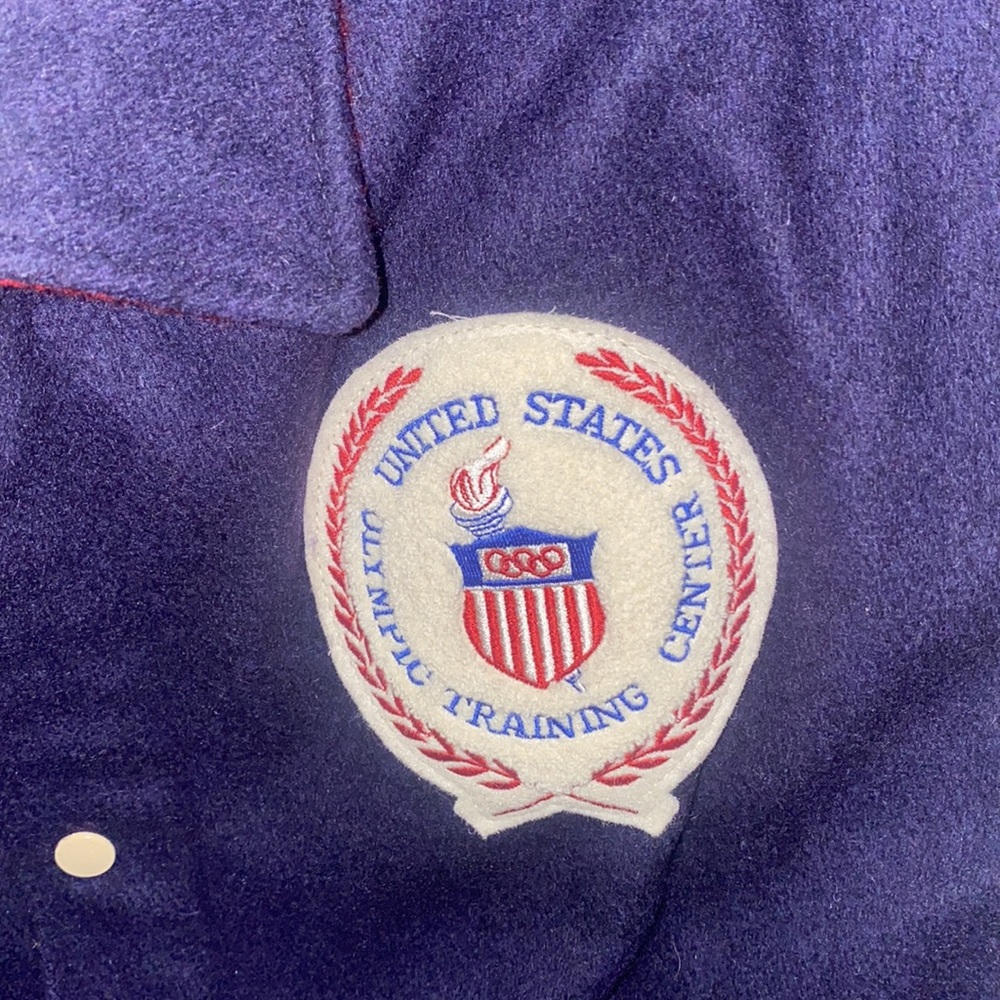 Usa Olympic Training Jacket Size Medium Leather W… - image 4